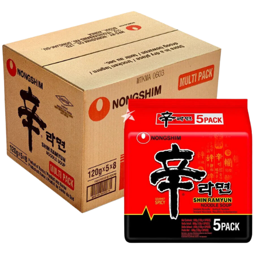 Shin Ramyun Multipack Nongshim Shin Ramyun Noodles (Multipack) 8x(5x120g) – Candy Cargo