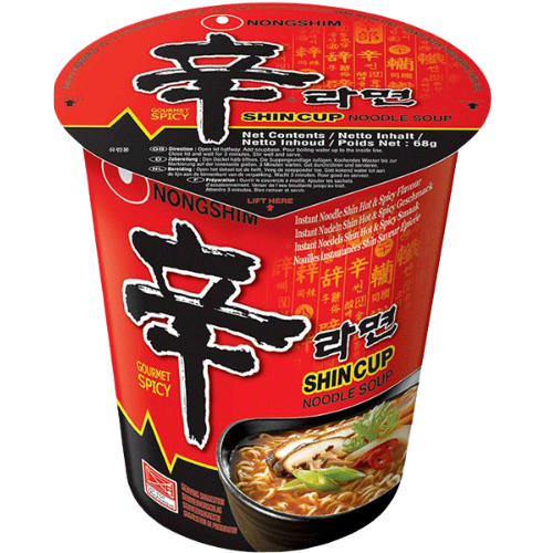 Nongshim Shin Ramyun Noodles (Cup) 12X68G