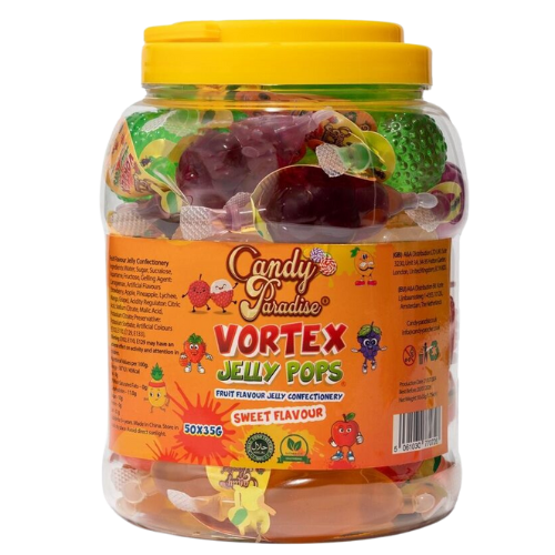 Vortex *JAR* Jelly Pops 50x35g – Candy Cargo