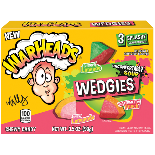 Warheads Theatre Wedgies Chewy Candy 12X99G (3.5Oz)