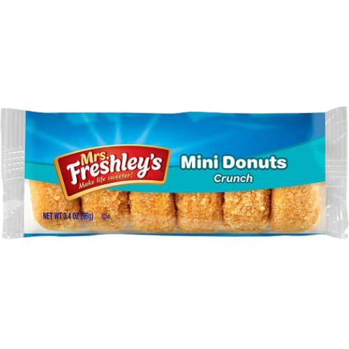 Mrs Freshley Mini Crunch Donuts 12X85G 6Pack
