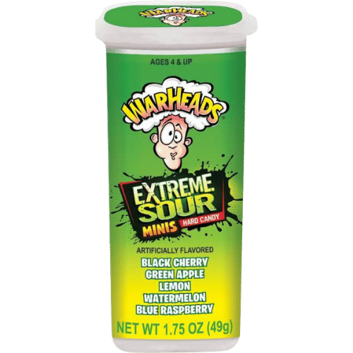 Warheads Extreme Sour Hard Candy Mini'S 18X49G