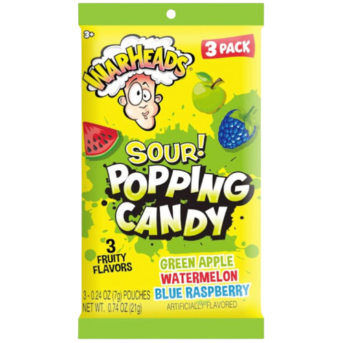 Warheads Sour Popping Candy 12X7G